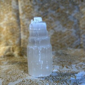 Elegant White Selenite Tower